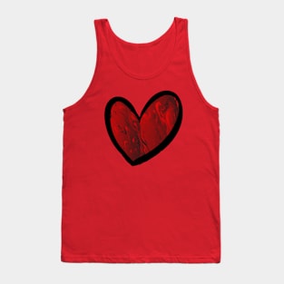 Red burning swirling heart Tank Top